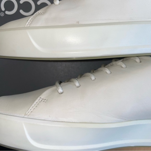NEW ECCO Soft 8 Comfort 100% Leather Sneaker, Shadow White Off White Size 9, NIB - Picture 13 of 15